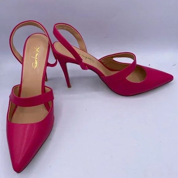 XYD Slingback Pointed Toe On High Heels Dress Shoe - Picture 4 of 11